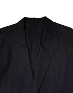 Dark Blue TAORMINA Cotton Blazer Suit Jacket
