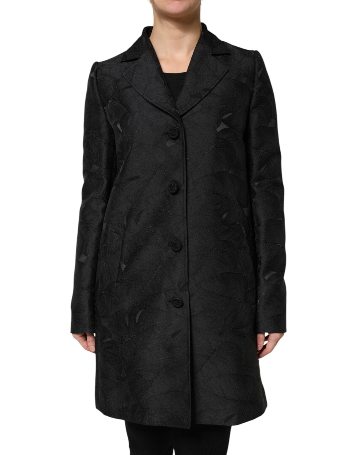 Black Single Breasted Trench Coat Jacket