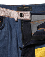 Multicolor Patchwork Skinny Denim Jeans