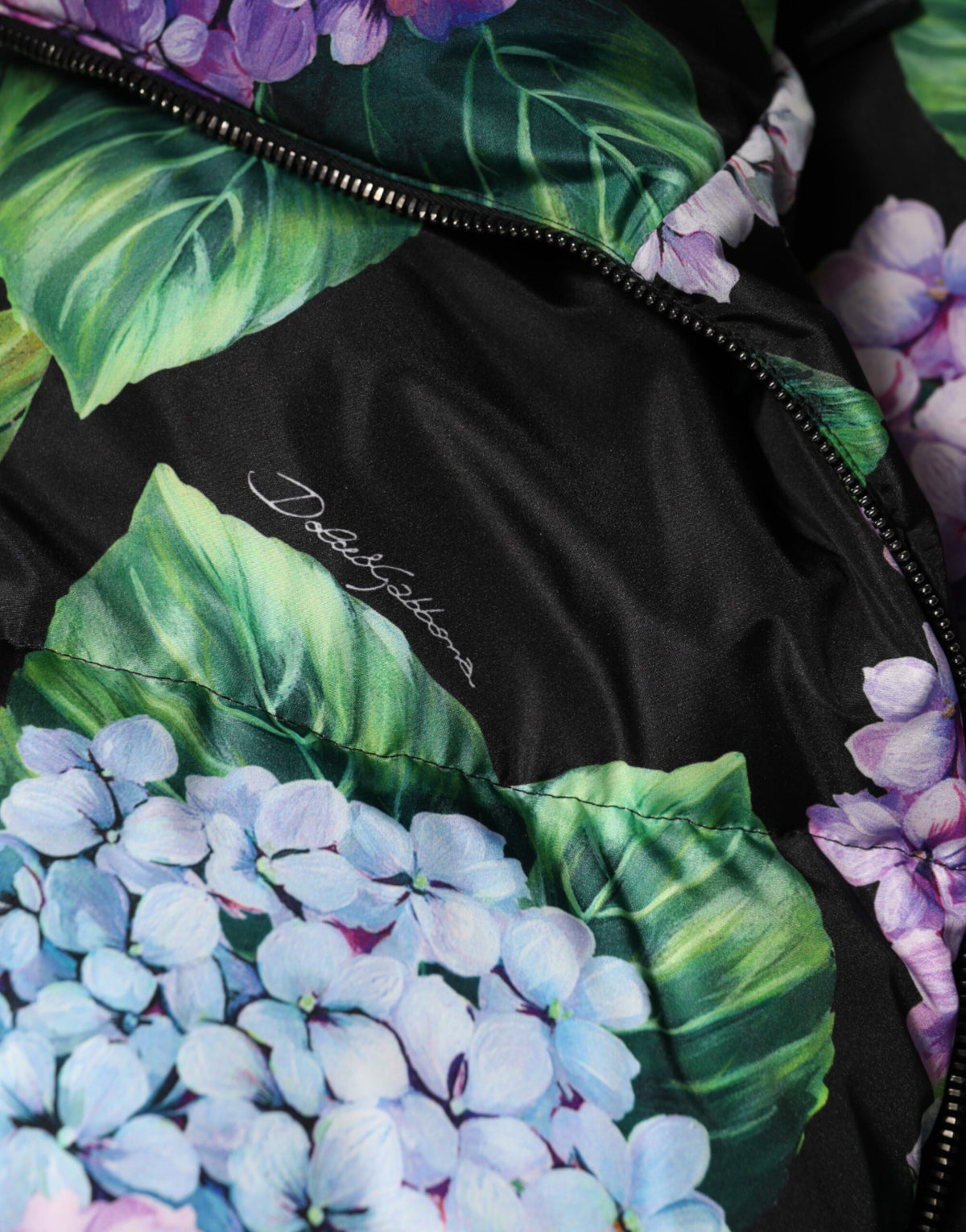 Multicolor Floral Print Puffer Quilted Jacket