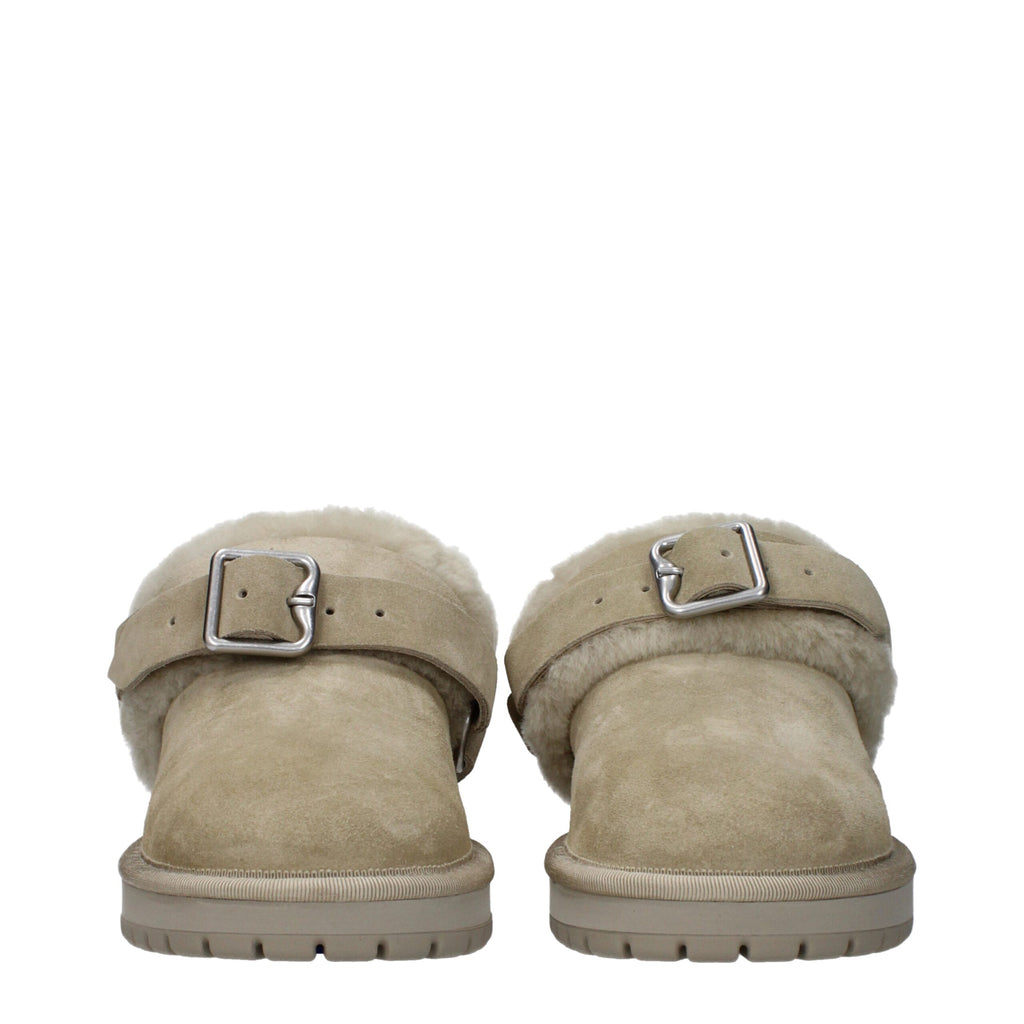 Green Leather Slippers