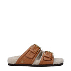 Brown Leather Slippers