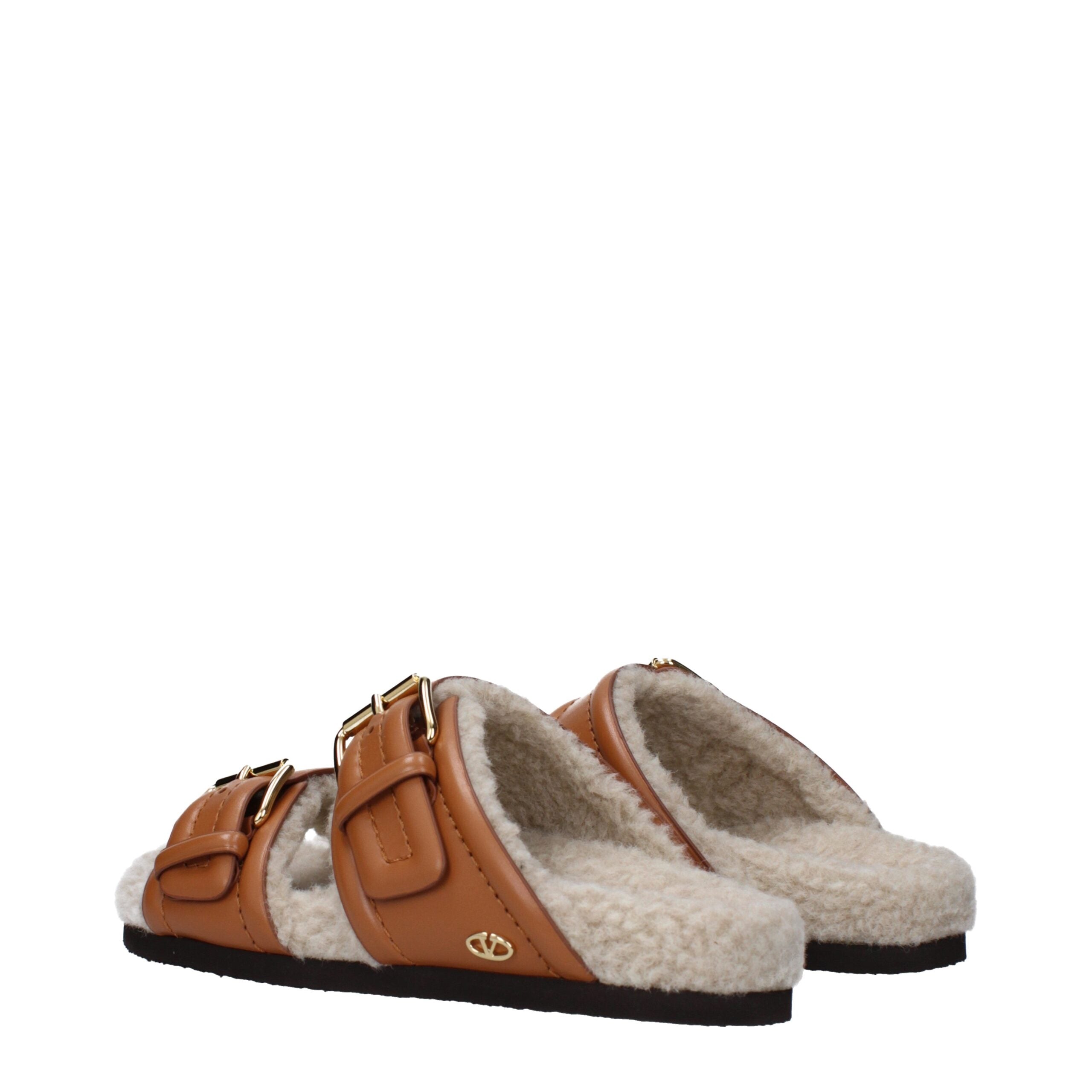 Brown Leather Slippers