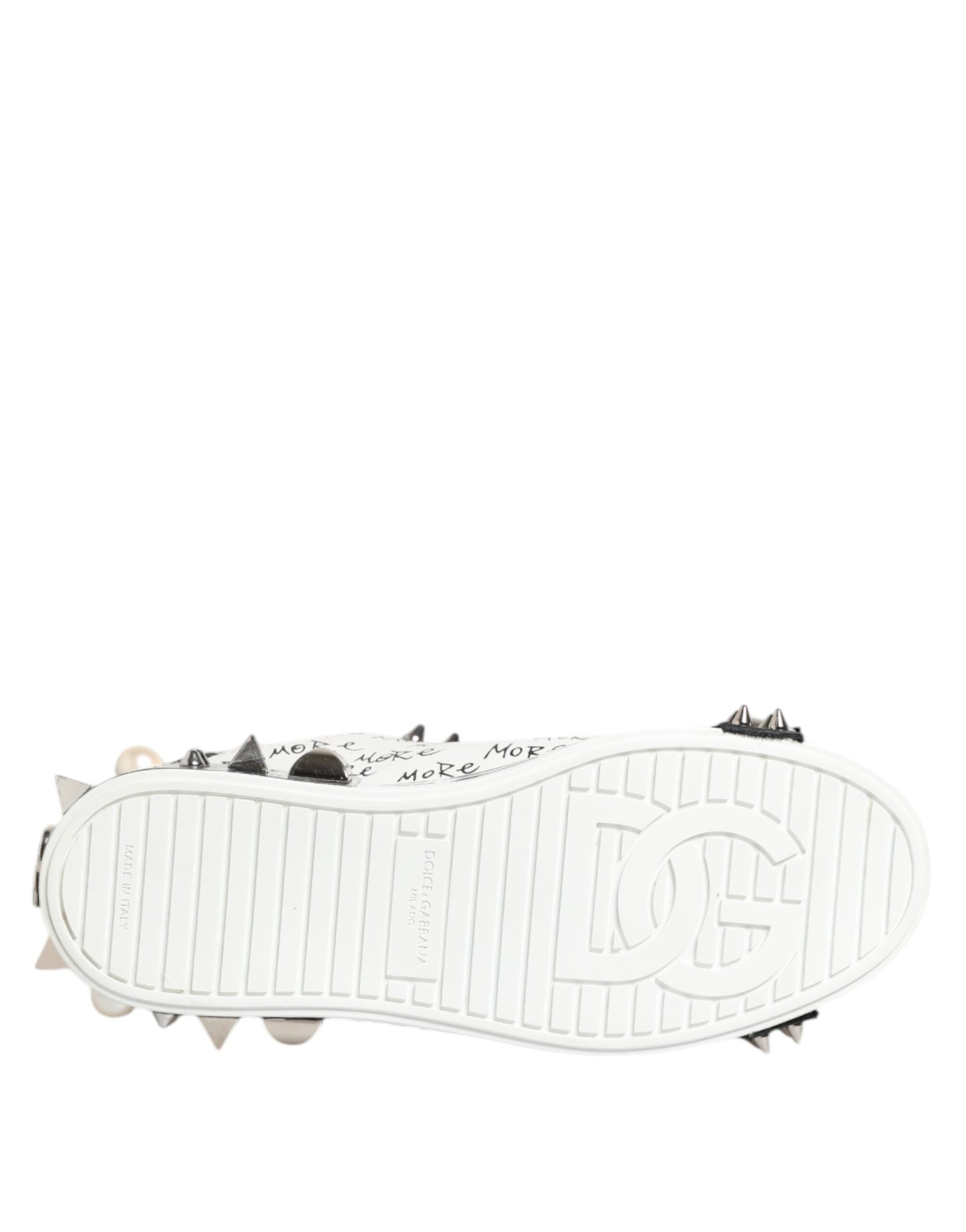Black White Studded Low Top Sneakers Shoes