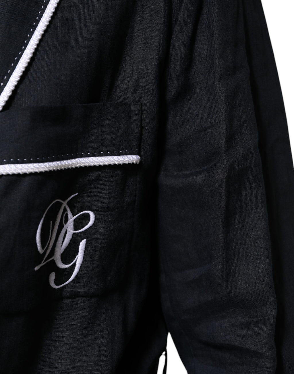 Dark Blue DG Embroidery Jacket Robe Blazer