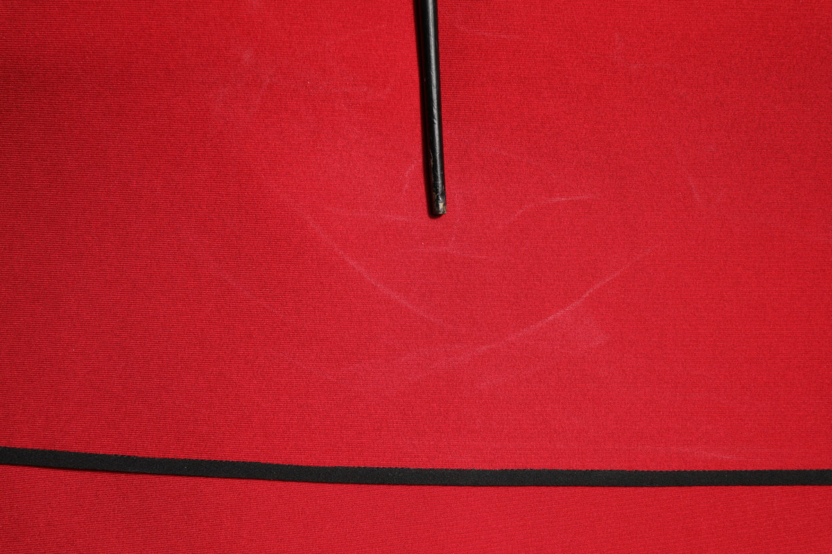 Red Viscose Stretch Slit Sheath Midi Dress
