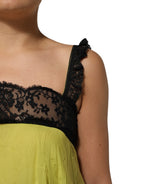 Yellow Black Babydoll Chemise Lingerie Dress