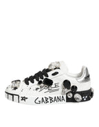 White Portofino Crystal Sneakers  Shoes