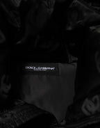 Black Monogram Logo Puffer Nylon Hooded Jacket