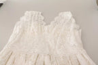 White Flower Lace Corsage Long Maxi Dress