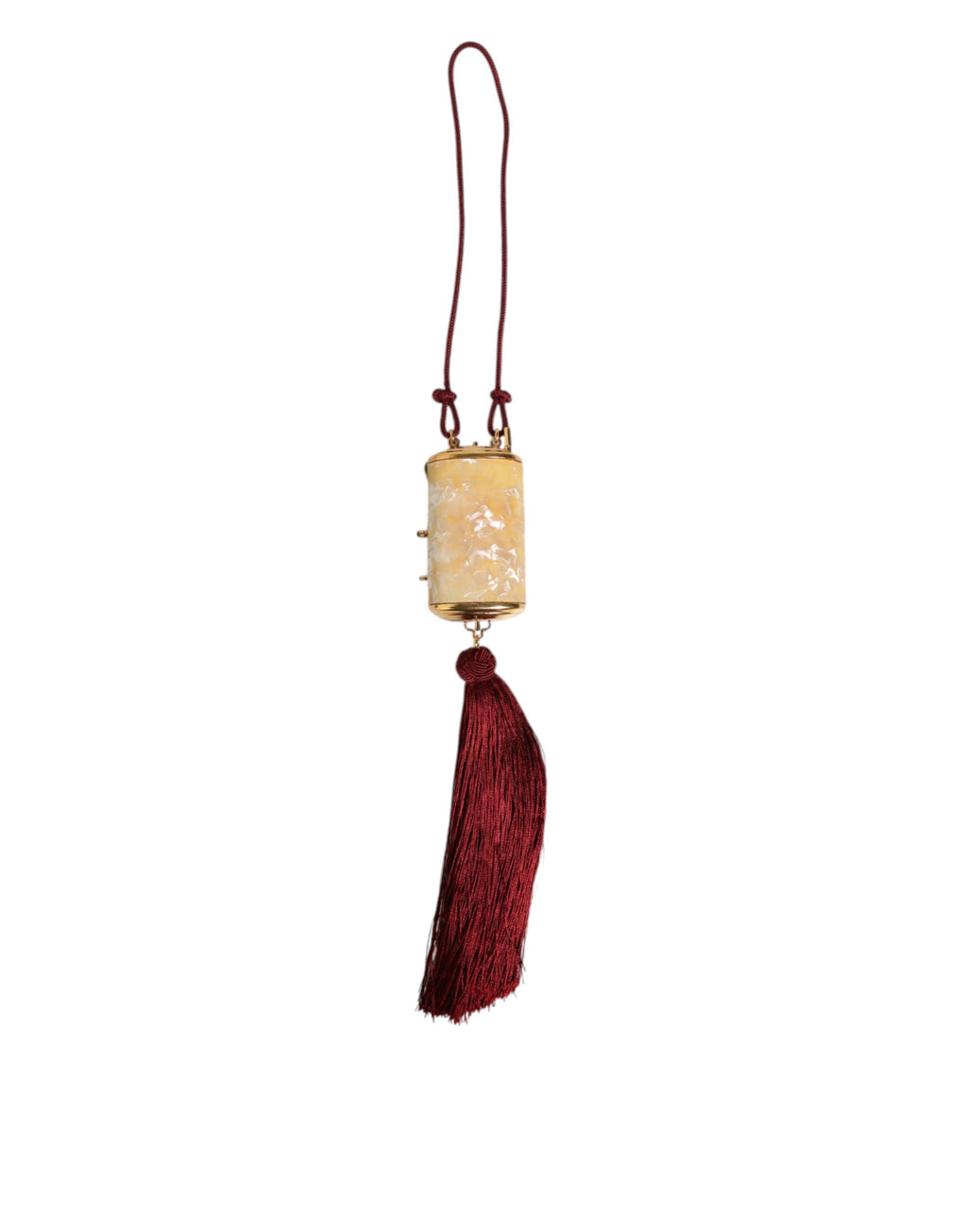 White Resin Gold Metal Crossbody Mini Purse Pendant Bag