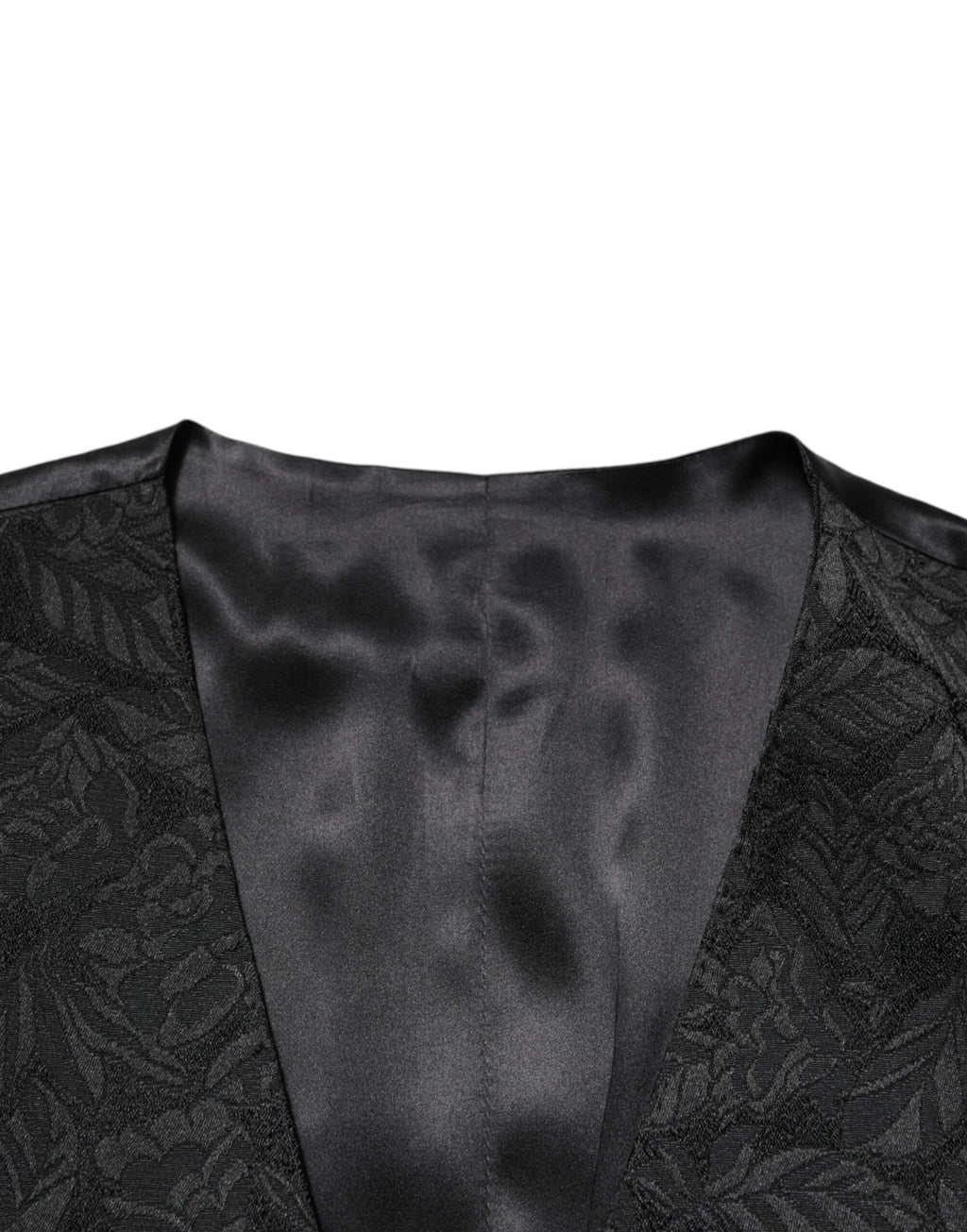 Black 3 Piece Brocade Jacquard Suit MARTINI