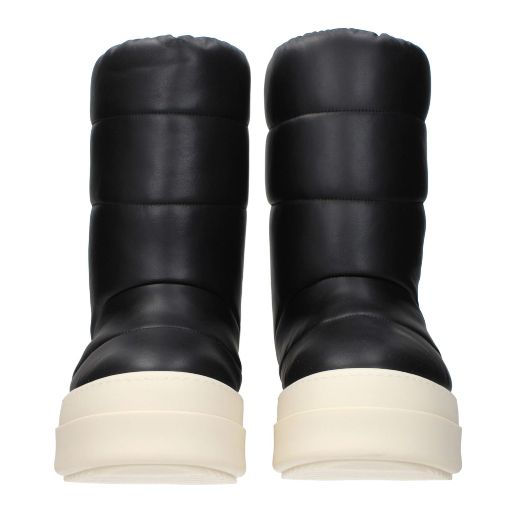 Black Leather Ankle Boots