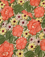 Multicolor Floral Embroidery Aline Mini Dress