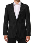Dark Gray Stripes MARTINI 1 Button Suit Blazer