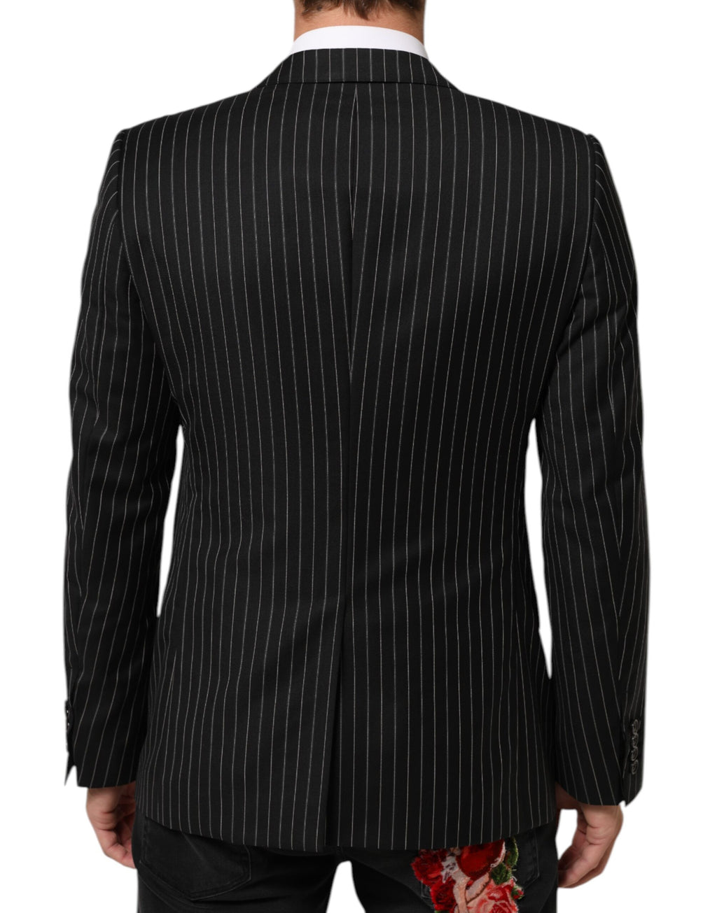 Dark Gray Stripes MARTINI 1 Button Suit Blazer
