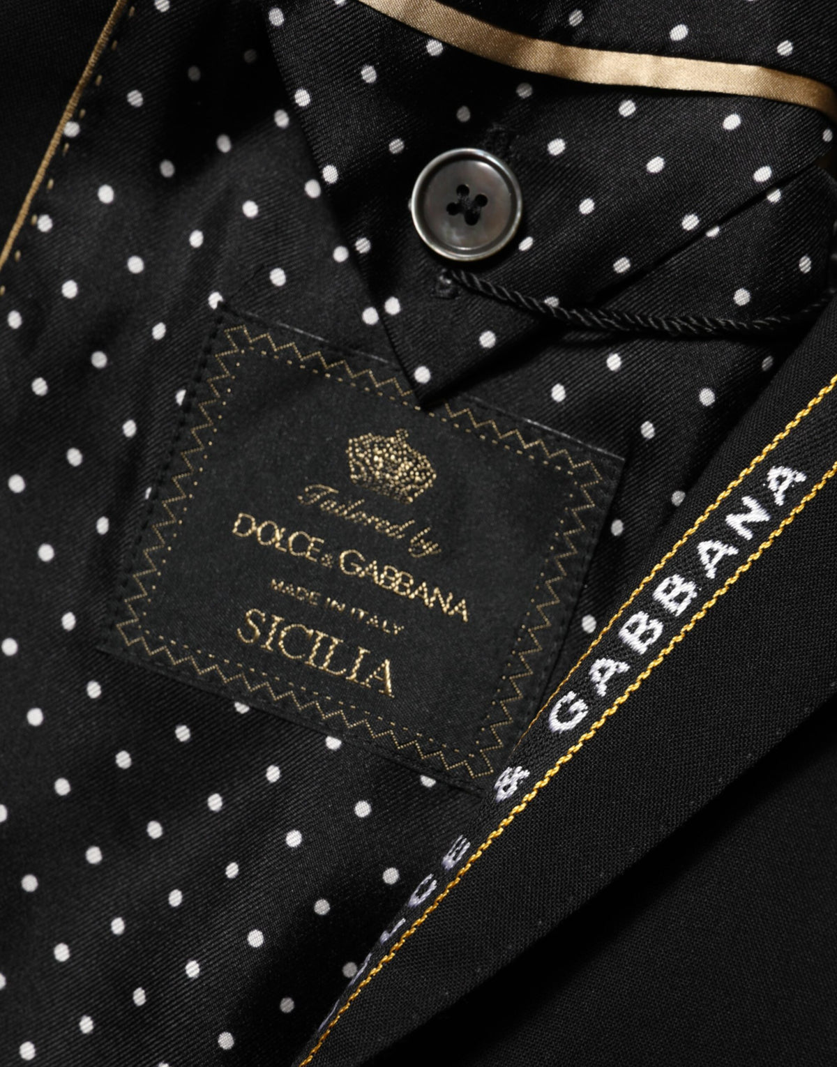 Black SICILIA Double Breasted Jacket Blazer