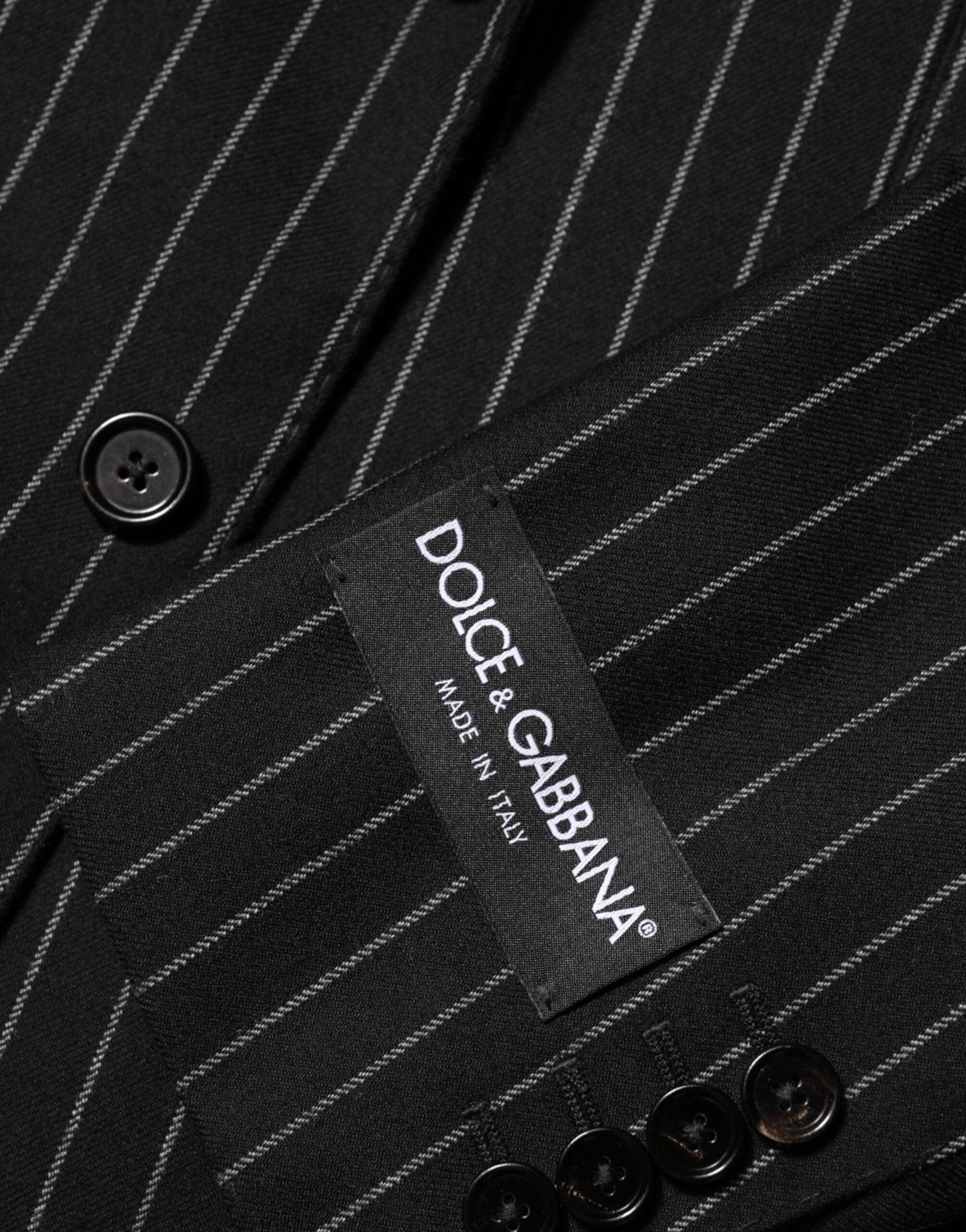 Black Stripes 2 Buttons Suit Jacket Blazer