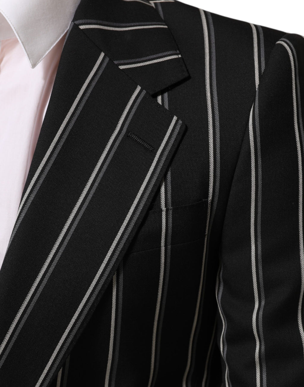 Dark Gray Stripes SICILIA 1 Button Suit Blazer
