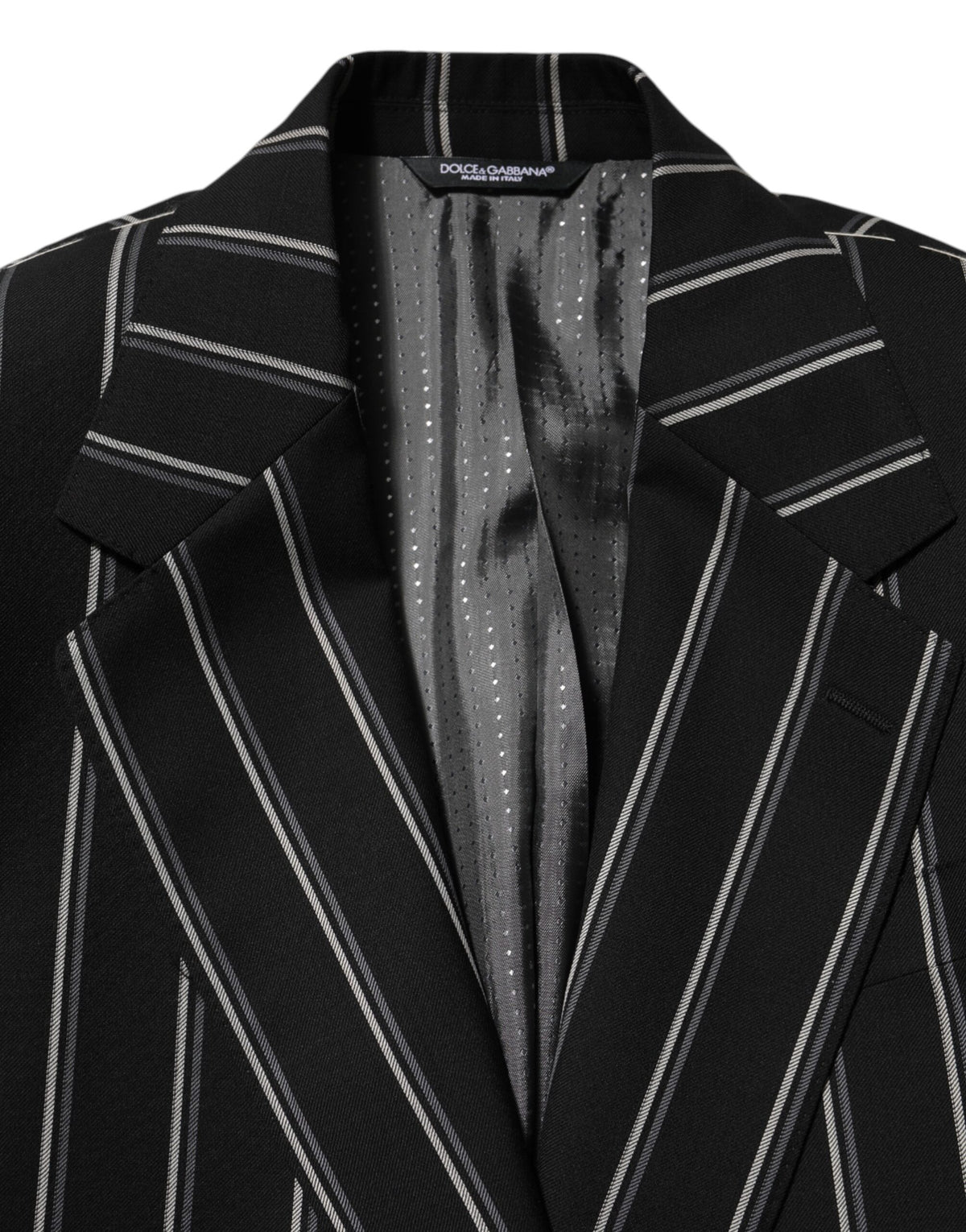 Dark Gray Stripes SICILIA 1 Button Suit Blazer