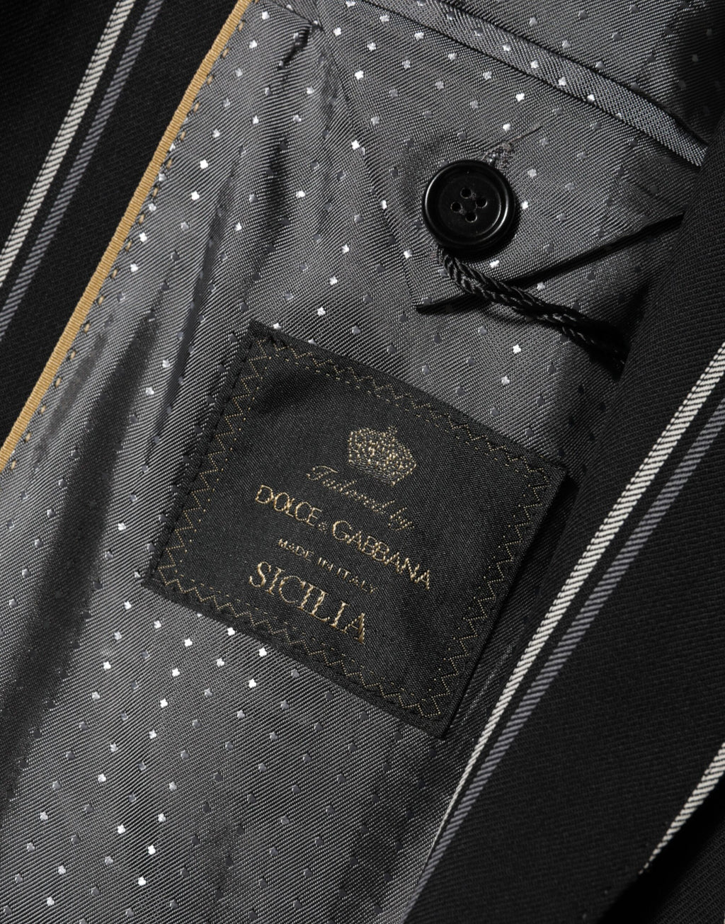 Dark Gray Stripes SICILIA 1 Button Suit Blazer
