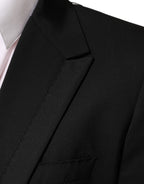 Black Wool 2 Buttons Suit Men Jacket Blazer