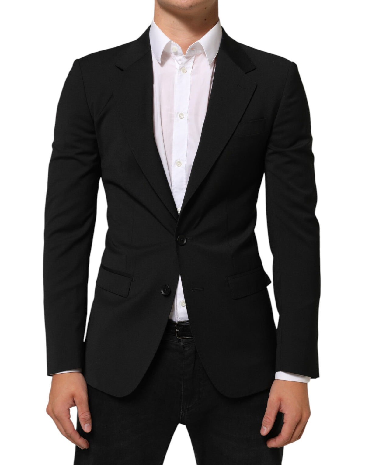 Black STAFF 2 Buttons Suit Jacket Blazer