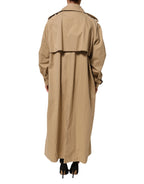 Khaki Double Breasted Trench Coat Jacket