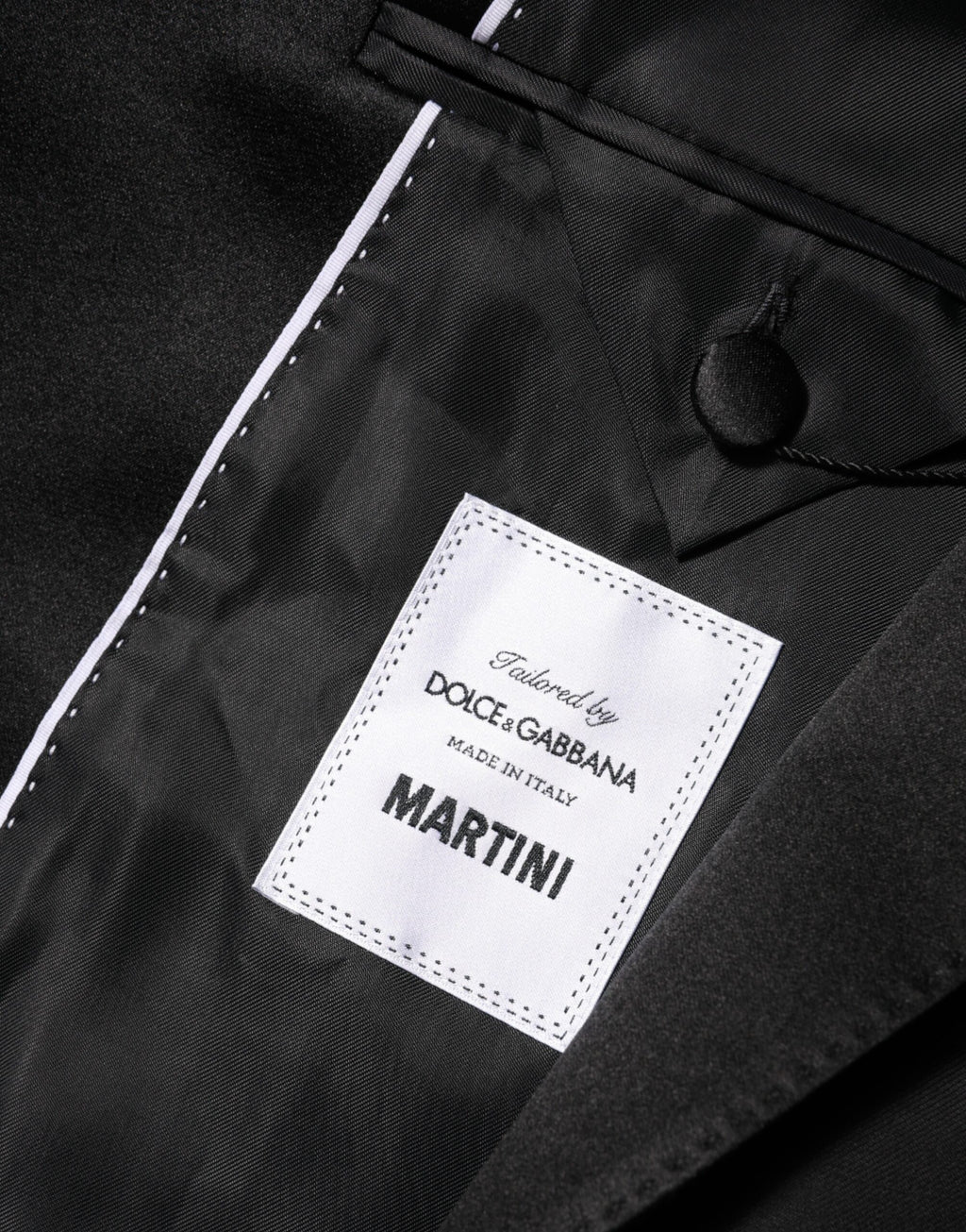 Black MARTINI Double-Breasted Suit Blazer