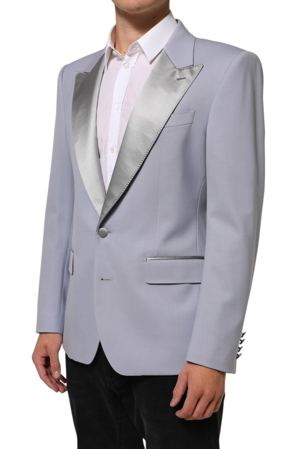 Gray Wool SICILIA 2 Buttons Men Suit Blazer