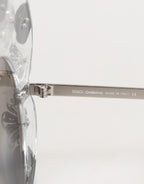 Transparent DG4292 Round Crystal Flowers Sunglasses