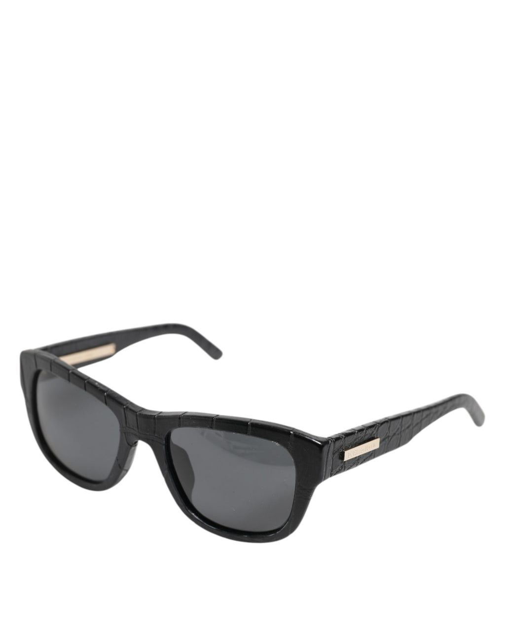 DG4177 Black Leather Frame Tinted Lens Sunglasses