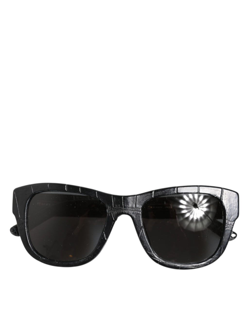 DG4177 Black Leather Frame Tinted Lens Sunglasses