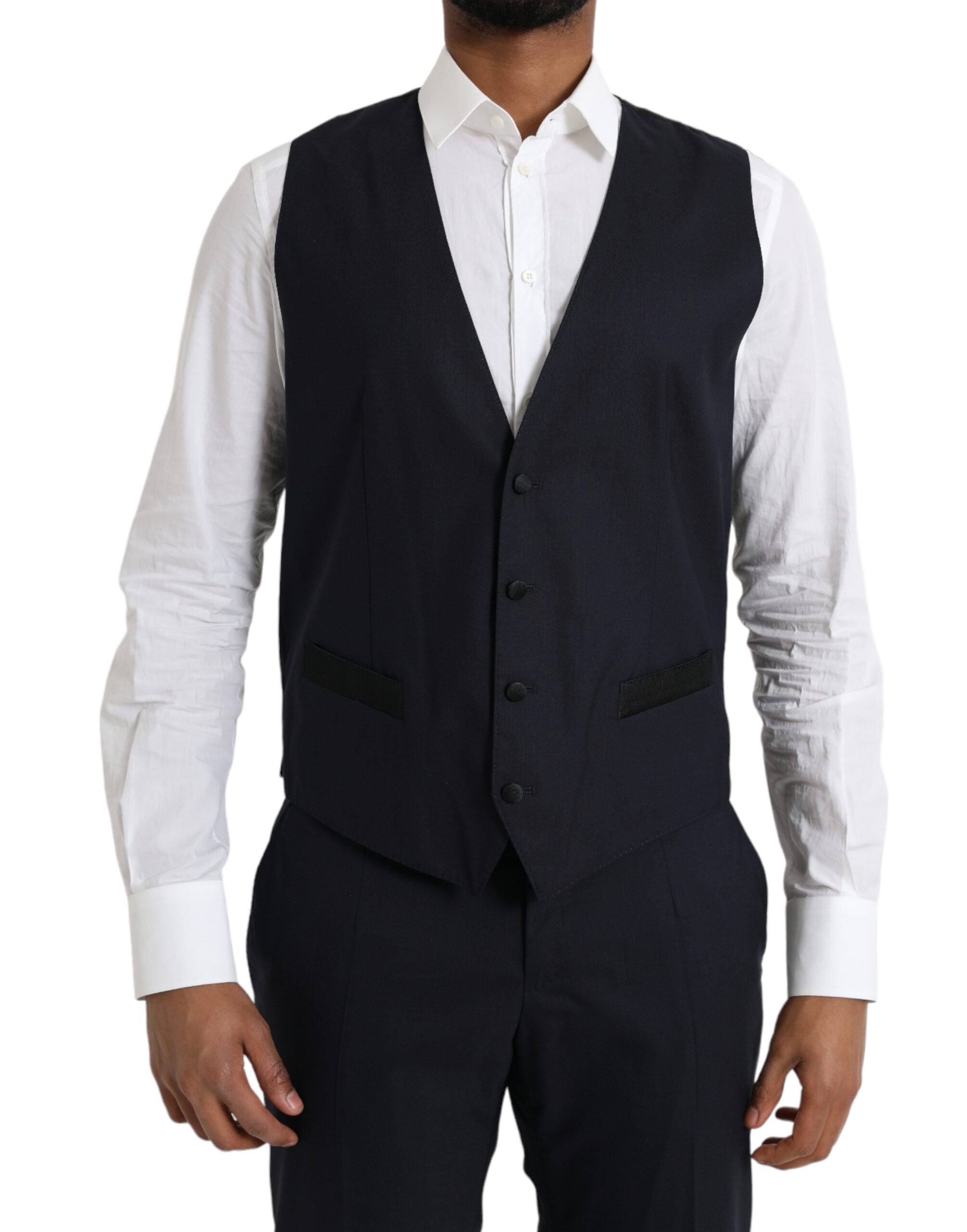 Blue Wool MARTINI 1 Button Men 3 Piece Suit