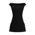 Black Wool Casual Dress