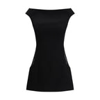 Black Wool Casual Dress
