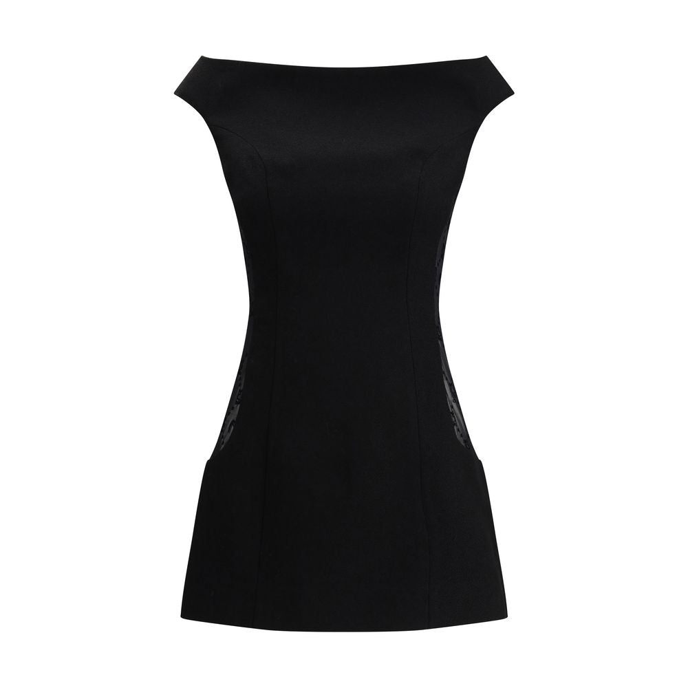 Black Wool Casual Dress