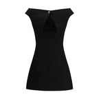 Black Wool Casual Dress