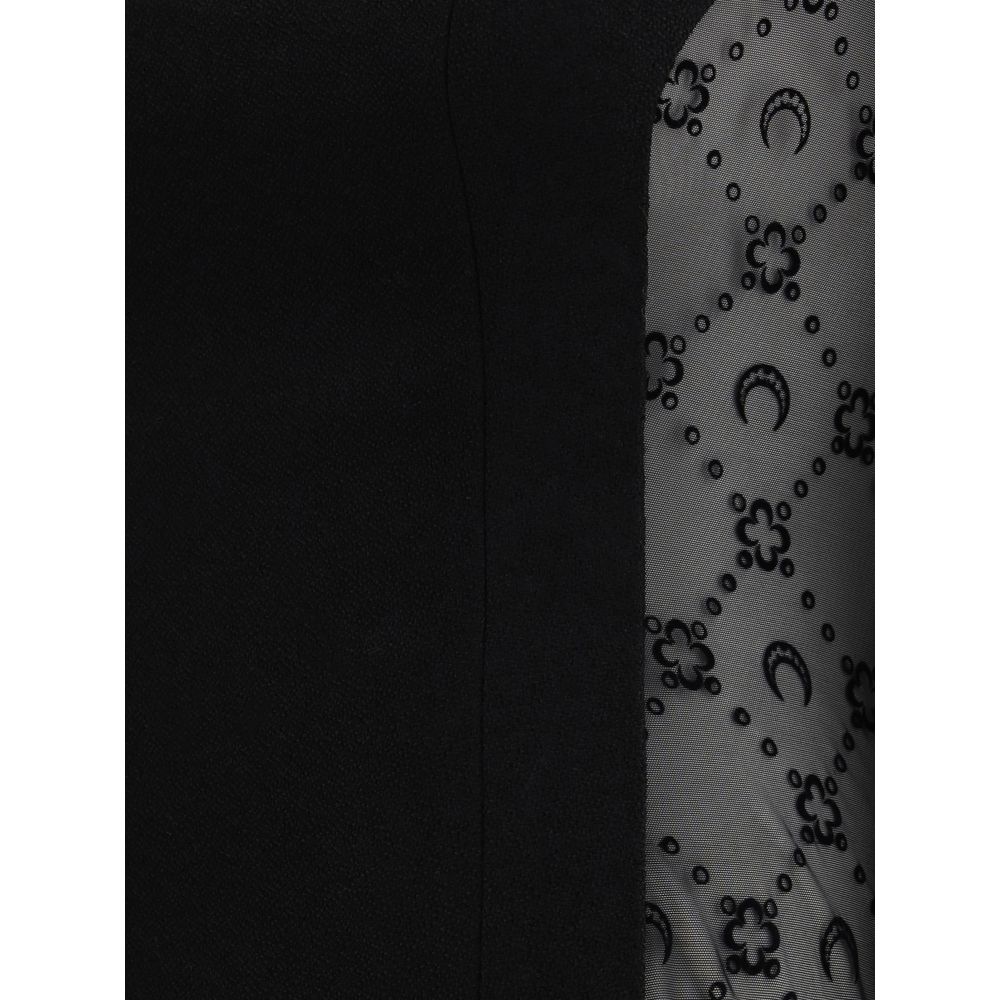 Black Wool Casual Dress
