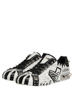 Black White Studded Low Top Sneakers Shoes