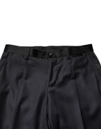 بدلة رجالية صوف أزرق بزر واحد من 3 قطع