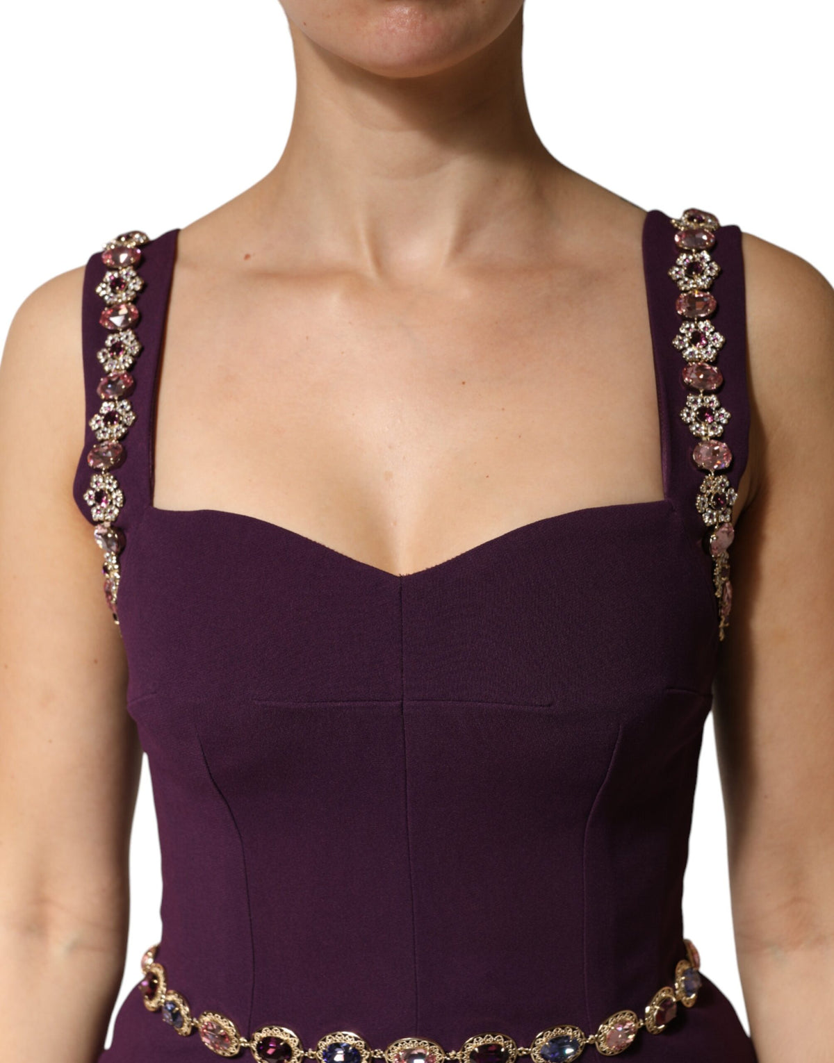 Violet Embellished Sheath Mermaid Gown Dress
