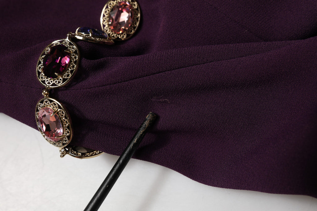 Violet Embellished Sheath Mermaid Gown Dress