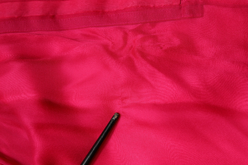 Pink Silk Embellished A-line Midi Dress