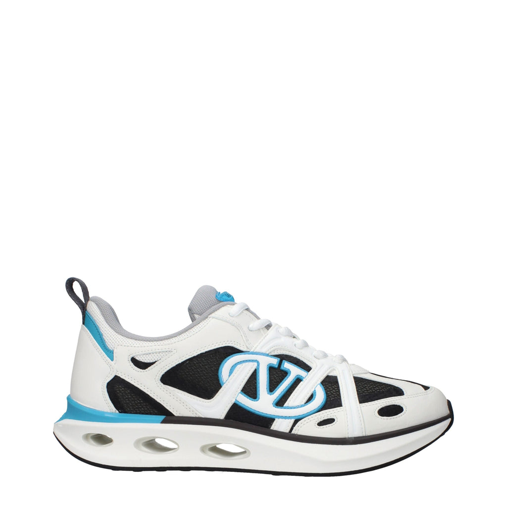 White Fabric Athletic Sneakers