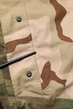 Multicolor Camouflage Hooded RainCoat Jacket